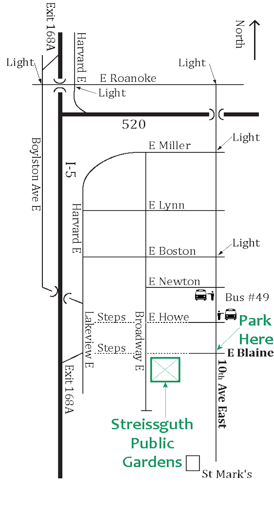Map to gardens